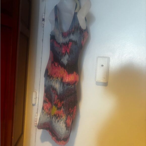 Marciano tie dye form fit sexy club dance y2k Bodycon Cocktail mini - Picture 4 of 5